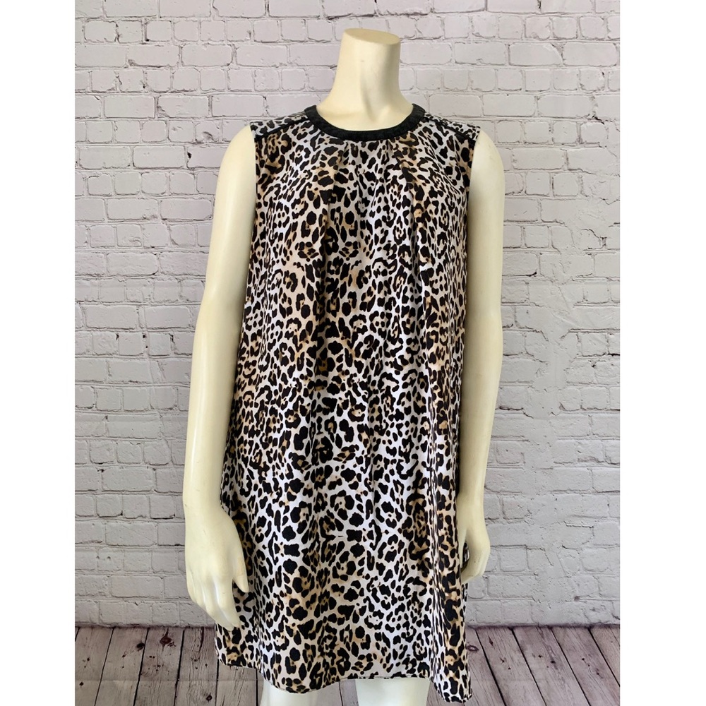 Rachel Zoe Midi silk Leopard Cheetah print Dress - Picture 5 of 8